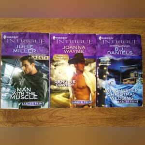 Harlequin Intrigue Romance Mass Market Paperbacks Larger Print Set Of Three